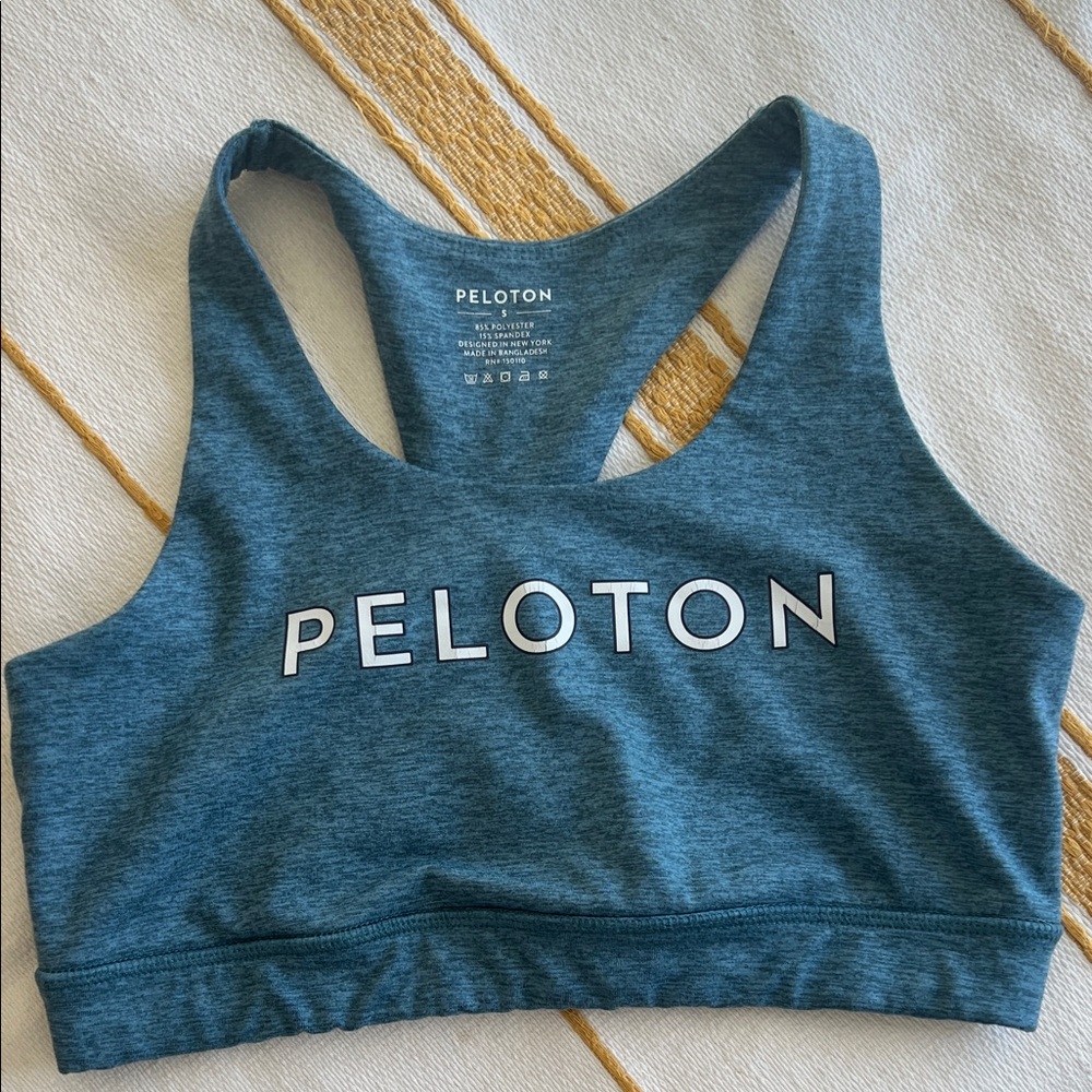 Peloton Heather Blue Racerback Sports Bra - Size Small